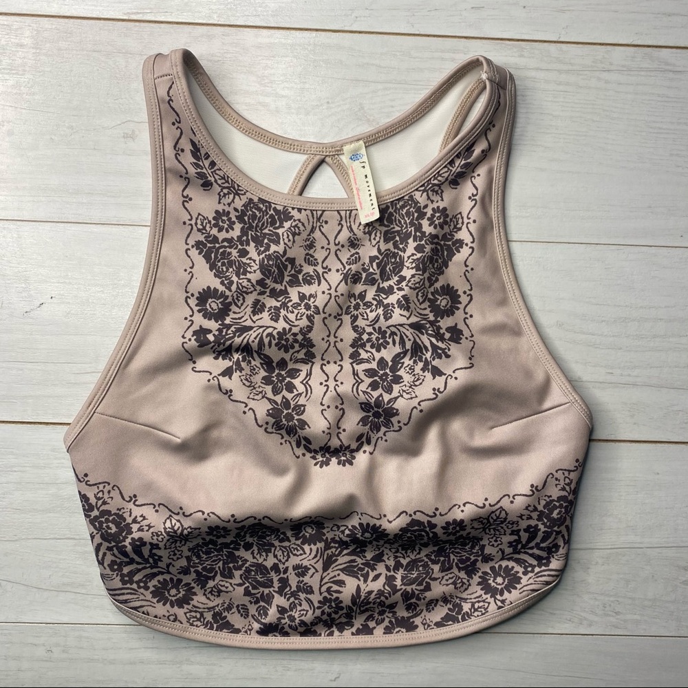 Free People Movement Sunny Bandana Crop Top Sports Cream Sz XS